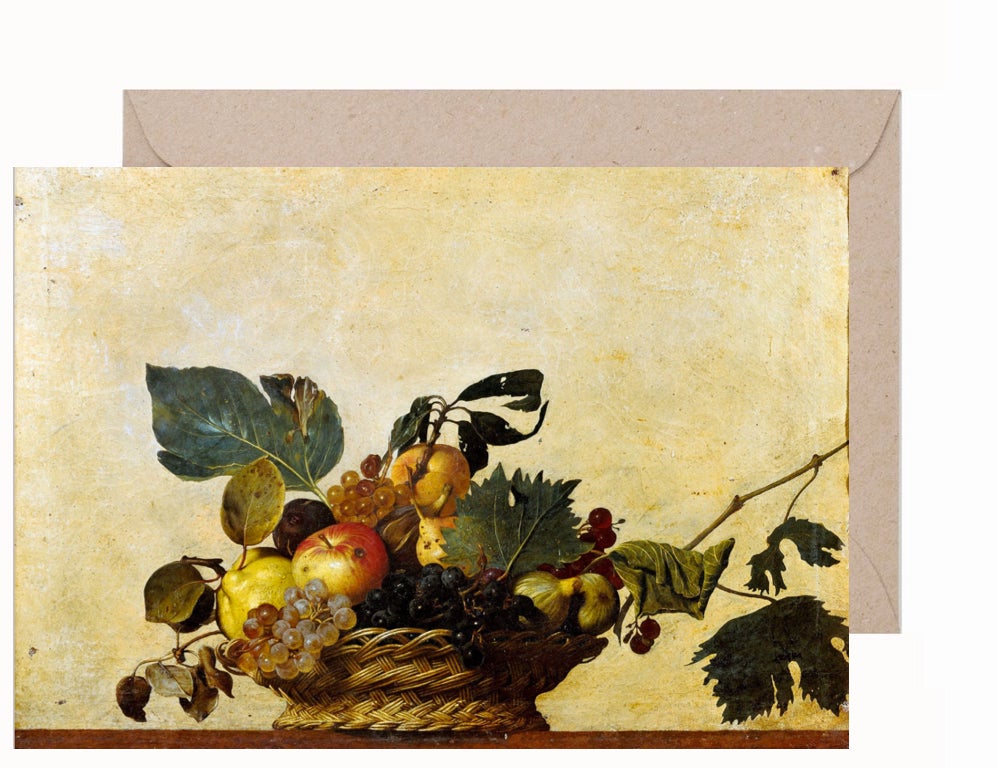 Caravaggio: Canestra di Frutta Greeting Card & Envelope
