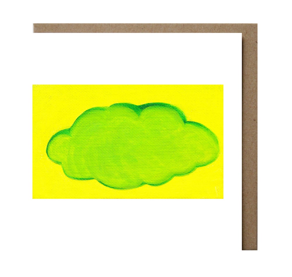 Jane Trengove: Green Cloud Greeting Card & Envelope