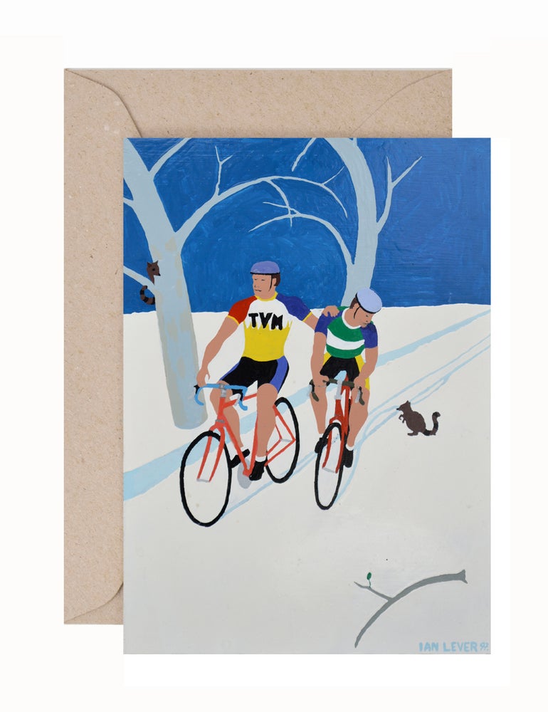 Ian Lever: Peril in the snow Greeting Card & Envelope