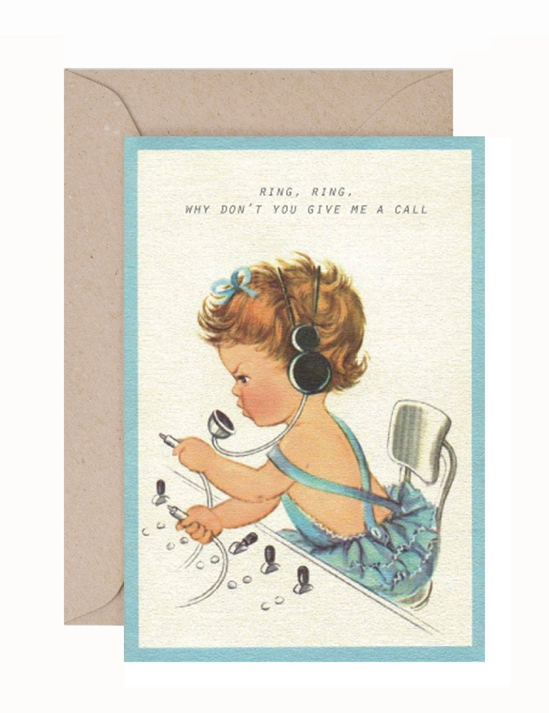 Miss Jane: Ring Ring Greeting Card & Envelope