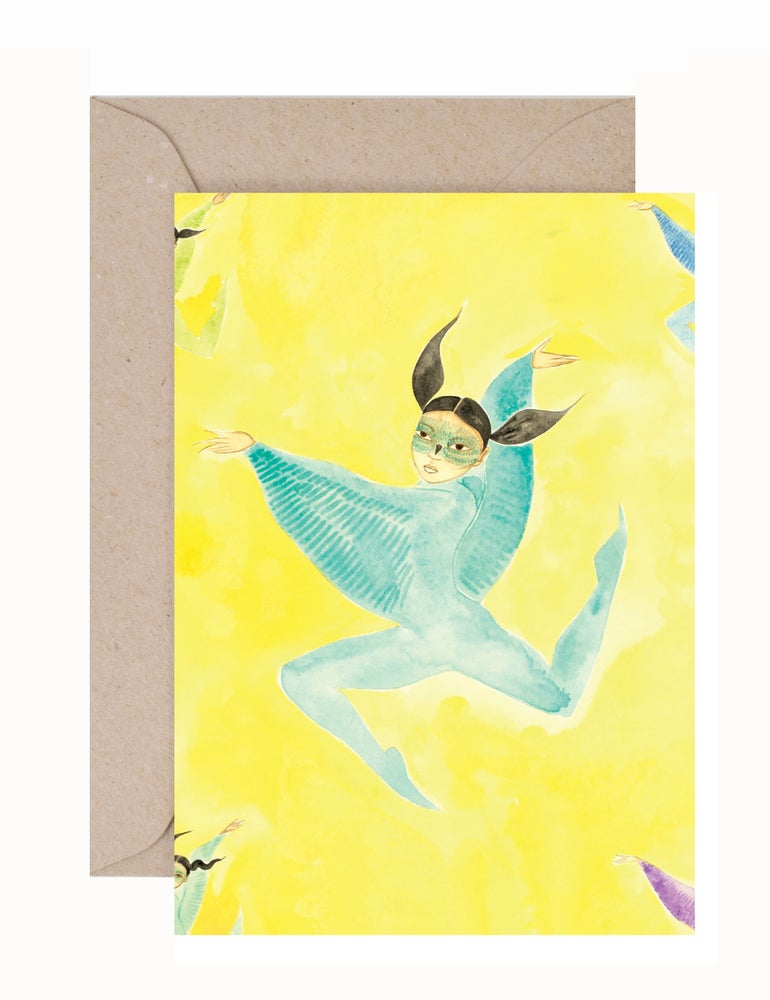 Kate Beynon: Bird Dancers Greeting Card & Envelope