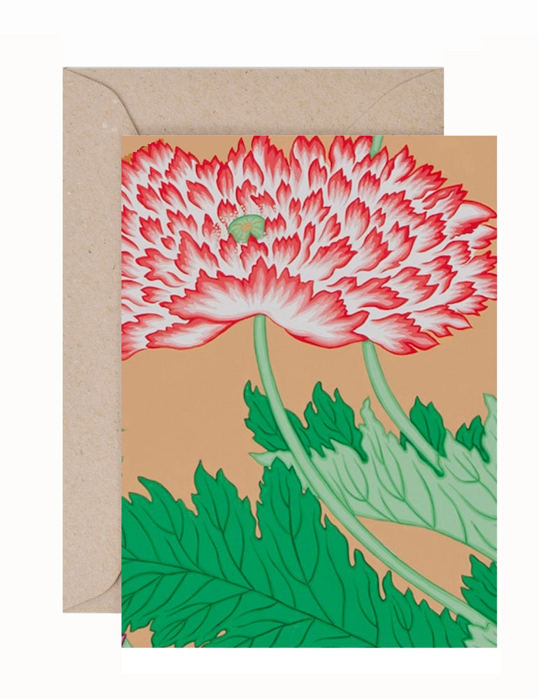 Kate Beynon: Flower Tattoo Greeting Card & Envelope