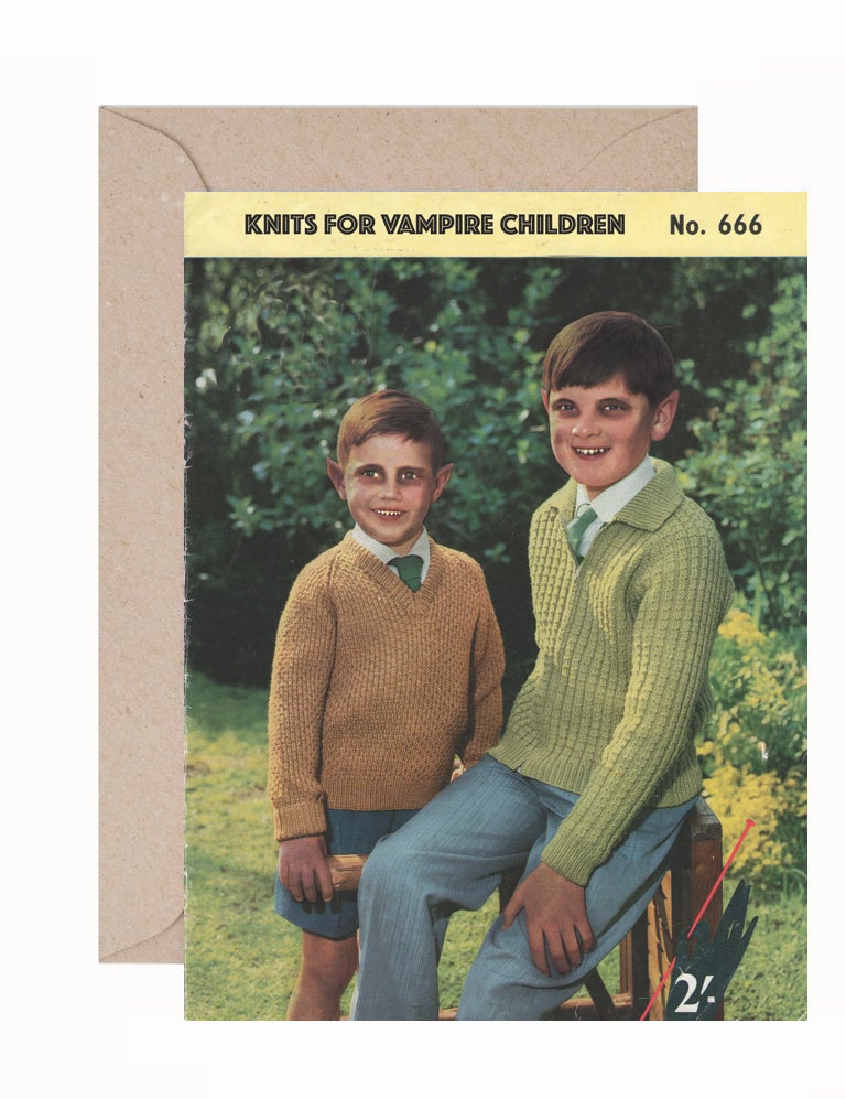 Lex Middleton: Knits for Vampire Children Greeting Card & Envelope