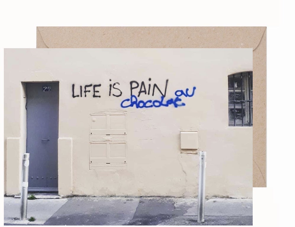 Dee Curtis: Life is Pain Greeting Card & Envelope