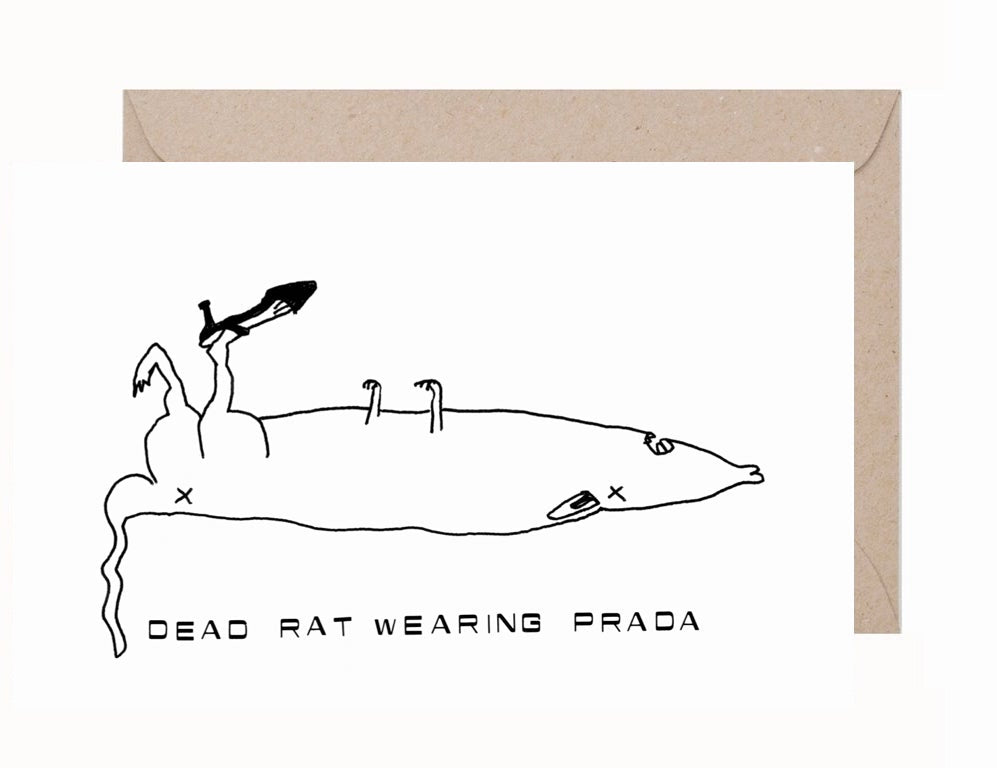 Lex Middleton: Dead Rat Wearing Prada Greeting Card & Envelope