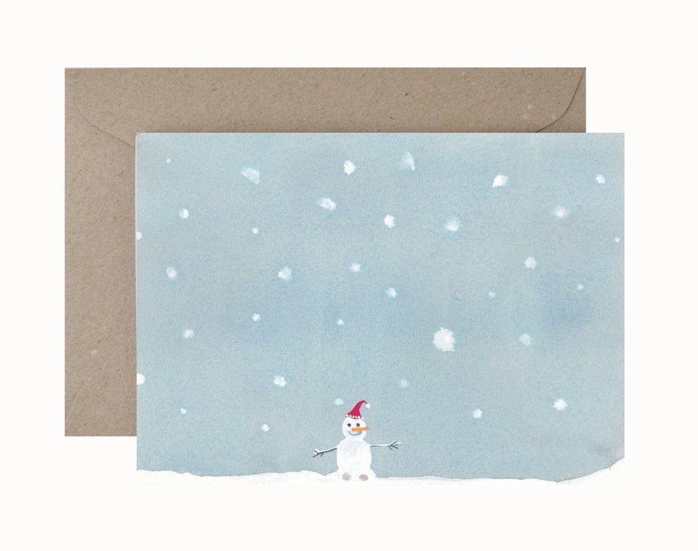 David Jolly: Snowman Greeting Card & Envelope