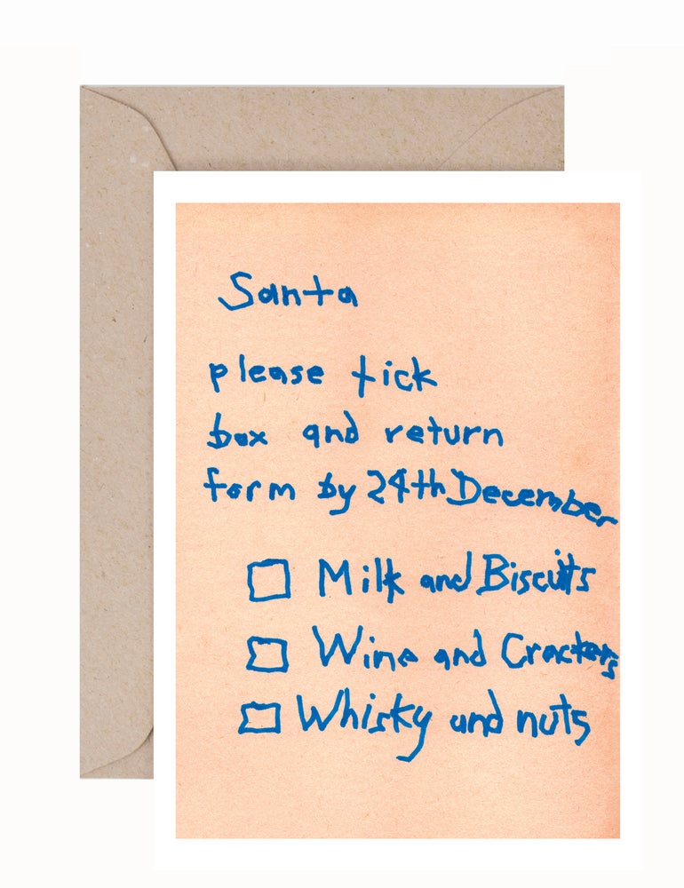 Lex Middleton: Whisky and Nuts Christmas Card & Envelope