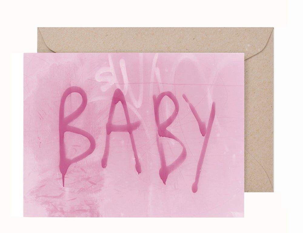 David Jolly: Baby Pink Greeting Card & Envelope