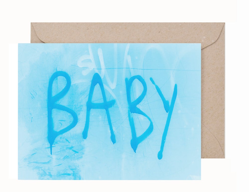 David Jolly: Baby Blue Greeting Card & Envelope