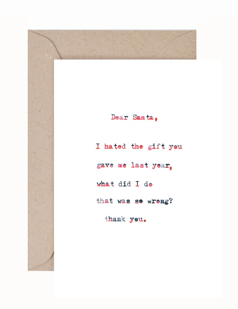 Lex Middleton: Dear Santa Greeting Card & Envelope