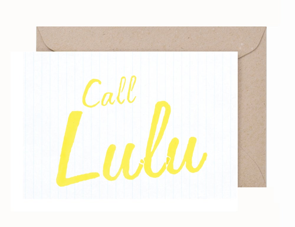 Jonathan Nichols: Call Lulu Greeting Card & Envelope