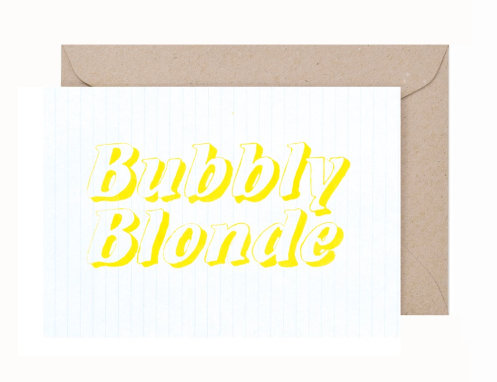 Jonathan Nichols: Bubble Blonde Greeting Card & Envelope