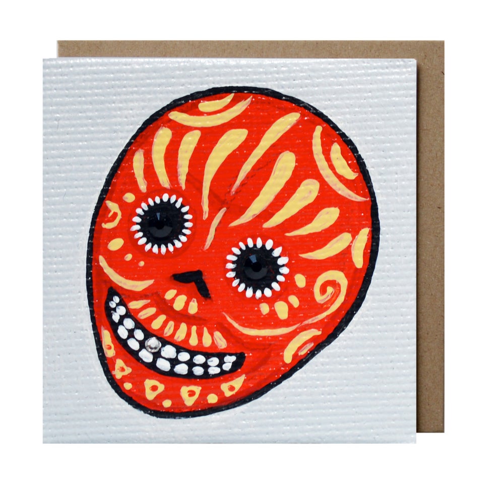 Kate Beynon: Smiling Skull Greeting Card & Envelope